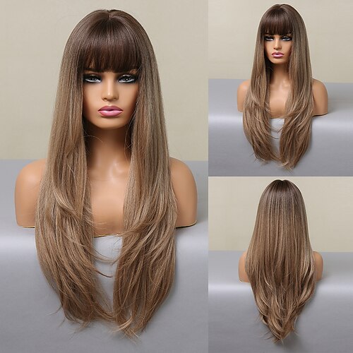 haircube parykker lange ombre brune lagdelte parykker med smell for kvinner varmebestandig
haircube parykker lange ombre brune lagdelte parykker med smell for kvinner varmebestandig