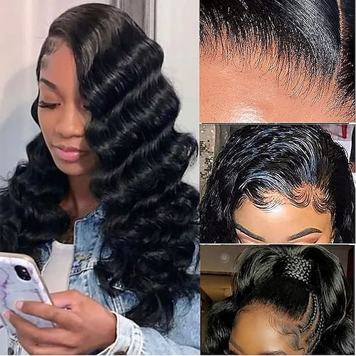 

Remy Human Hair 4x4 Lace Front Wig Bob Short Bob Brazilian Hair Loose Deep Wave Natural Wig 150% 180% 210% Density Lace Women Natural Hairline 100% Virgin With Bleached Knots For Women's Short Medium