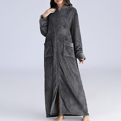 pigiama da donna abiti invernali abito accappatoi da notte puro colore comfort morbido casa poliestere colletto alla coreana manica lunga tasca inverno autunno viola vino / flanella / pigiama
pigiama da donna abiti invernali abito accappatoi da notte puro colore comfort morbido casa poliestere colletto alla coreana manica lunga tasca inverno autunno viola vino / flanella / pigiama