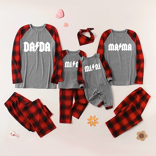 Christmas Pajamas Family Set Ugly Graphic Plaid Letter Patchwork Gray Long Sleeve Mom Dad and Me Daily Matching Outfits Spring Fall Print
Christmas Pajamas Family Set Ugly Graphic Plaid Letter Patchwork Gray Long Sleeve Mom Dad and Me Daily Matching Outfits Spring Fall Print