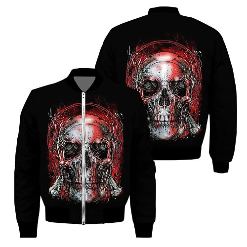 Men's Jacket Regular Pocket Print Coat Black Casual Street Fall Zipper Stand Collar Regular Fit S M L XL 2XL 3XL / Winter / Long Sleeve / Skull
Men's Jacket Regular Pocket Print Coat Black Casual Street Fall Zipper Stand Collar Regular Fit S M L XL 2XL 3XL / Winter / Long Sleeve / Skull
