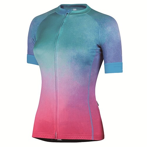 21Grams Women's Short Sleeve Cycling Jersey Bike Top with 3 Rear Pockets Mountain Bike MTB Road Bike Cycling Breathable Quick Dry Moisture Wicking Blue Gradient Spandex Polyester Sports Clothing
21Grams Women's Short Sleeve Cycling Jersey Bike Top with 3 Rear Pockets Mountain Bike MTB Road Bike Cycling Breathable Quick Dry Moisture Wicking Blue Gradient Spandex Polyester Sports Clothing