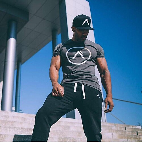 Men's Running T-Shirt Short Sleeve Top Athletic Athleisure Spandex Quick Dry Fitness Running Sportswear Activewear Black Camouflage Light Grey
Men's Running T-Shirt Short Sleeve Top Athletic Athleisure Spandex Quick Dry Fitness Running Sportswear Activewear Black Camouflage Light Grey