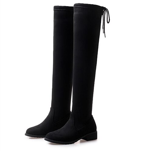 Women's Boots Daily Over The Knee Boots Winter Chunky Heel Round Toe Minimalism Nubuck Lace-up Solid Colored Black
Women's Boots Daily Over The Knee Boots Winter Chunky Heel Round Toe Minimalism Nubuck Lace-up Solid Colored Black