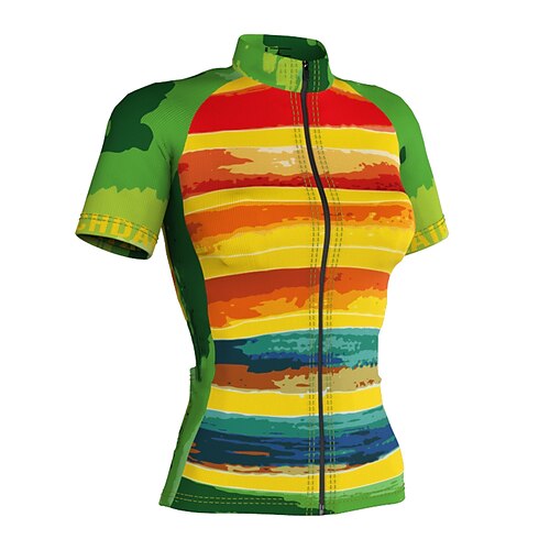21Grams Women's Cycling Jersey Short Sleeve Bike Top with 3 Rear Pockets Mountain Bike MTB Road Bike Cycling Breathable Quick Dry Moisture Wicking Yellow Stripes Spandex Polyester Sports Clothing
21Grams Women's Cycling Jersey Short Sleeve Bike Top with 3 Rear Pockets Mountain Bike MTB Road Bike Cycling Breathable Quick Dry Moisture Wicking Yellow Stripes Spandex Polyester Sports Clothing