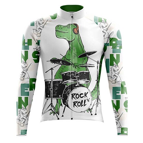 21Grams Men's Cycling Jersey Long Sleeve Bike Top with 3 Rear Pockets Mountain Bike MTB Road Bike Cycling Breathable Quick Dry Moisture Wicking Reflective Strips White Dinosaur Polyester Spandex
21Grams Men's Cycling Jersey Long Sleeve Bike Top with 3 Rear Pockets Mountain Bike MTB Road Bike Cycling Breathable Quick Dry Moisture Wicking Reflective Strips White Dinosaur Polyester Spandex