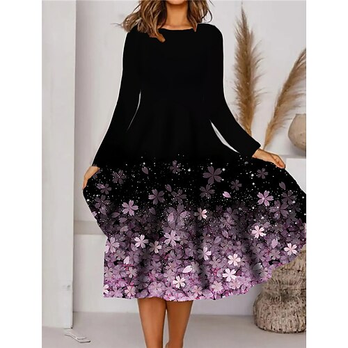 Damen Casual kleid Schaukelkleid A Linie Kleid Midikleid Rosa Blau Purpur Langarm Blumen Tasche Winter Herbst Rundhalsausschnitt Urlaub winterkleider damen herbstkleider 2023 S M L XL XXL 3XL
Damen Casual kleid Schaukelkleid A Linie Kleid Midikleid Rosa Blau Purpur Langarm Blumen Tasche Winter Herbst Rundhalsausschnitt Urlaub winterkleider damen herbstkleider 2023 S M L XL XXL 3XL