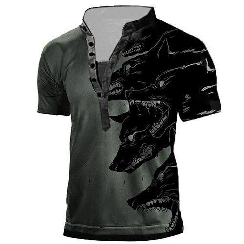 Men's Henley Shirt Tee T shirt Tee 3D Print Graphic Patterned Animal Plus Size Stand Collar Daily Sports Button-Down Print Short Sleeve Tops Designer Basic Casual Big and Tall Black / Summer / Summer
Men's Henley Shirt Tee T shirt Tee 3D Print Graphic Patterned Animal Plus Size Stand Collar Daily Sports Button-Down Print Short Sleeve Tops Designer Basic Casual Big and Tall Black / Summer / Summer