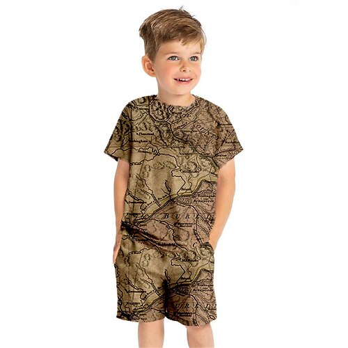 Kids Boys T-shirt Shorts Clothing Set 2 Pieces Short Sleeve Khaki Graphic Patterned Crewneck Print Street Sports Vacation Fashion Comfort Cool Daily 3-13 Years
Kids Boys T-shirt Shorts Clothing Set 2 Pieces Short Sleeve Khaki Graphic Patterned Crewneck Print Street Sports Vacation Fashion Comfort Cool Daily 3-13 Years
