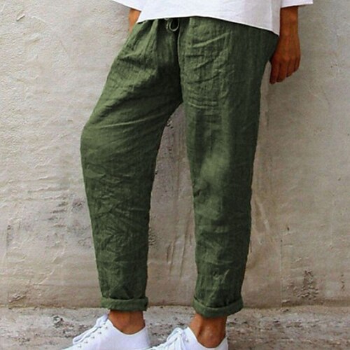 Per donna loungewear Pantaloni Notturno Colore puro Comoda Interni Giornaliero Cotone e lino Pantalone lungo Primavera Estate Verde Blu
Per donna loungewear Pantaloni Notturno Colore puro Comoda Interni Giornaliero Cotone e lino Pantalone lungo Primavera Estate Verde Blu