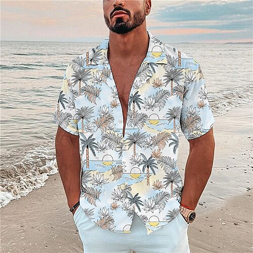 Men's Shirt 3D Print Coconut Tree Turndown Street Casual Button-Down Print Short Sleeve Tops Designer Casual Fashion Breathable Blue / Summer
Men's Shirt 3D Print Coconut Tree Turndown Street Casual Button-Down Print Short Sleeve Tops Designer Casual Fashion Breathable Blue / Summer