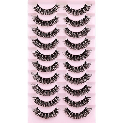 Eyelashes Russian Strip Lashes D Curl Fluffy Wispy Natural Cat Eye False Lashes Look like Eyelash Extensions 10 Pairs
Eyelashes Russian Strip Lashes D Curl Fluffy Wispy Natural Cat Eye False Lashes Look like Eyelash Extensions 10 Pairs