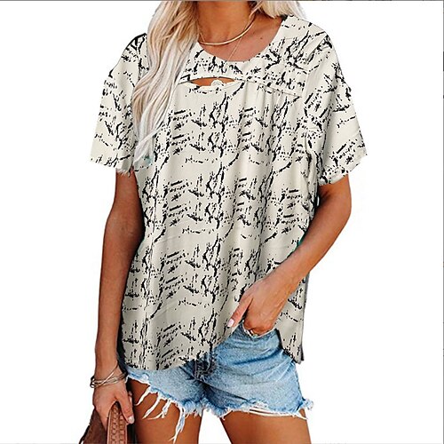 Women's T shirt Tee Snake Print Casual Weekend Painting T shirt Tee Short Sleeve Cut Out Print Round Neck Basic Essential Green White Blue S / 3D Print
Women's T shirt Tee Snake Print Casual Weekend Painting T shirt Tee Short Sleeve Cut Out Print Round Neck Basic Essential Green White Blue S / 3D Print