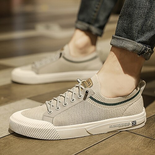 Men's Sneakers Casual Classic Daily Outdoor Elastic Fabric Tissage Volant Almond Black Gray Spring Summer
Men's Sneakers Casual Classic Daily Outdoor Elastic Fabric Tissage Volant Almond Black Gray Spring Summer