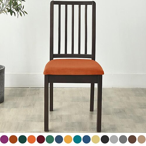 Dinning Chair Seat Cover Stretch Chair Slipcover Black Soft Plain Solid Color Durable Washable Furniture Protector For Dinning Room Party
Dinning Chair Seat Cover Stretch Chair Slipcover Black Soft Plain Solid Color Durable Washable Furniture Protector For Dinning Room Party