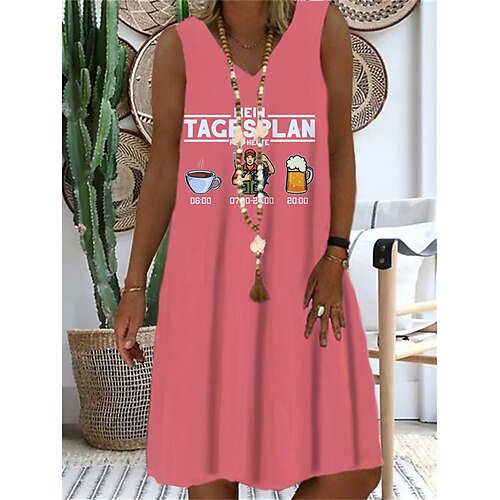 Women's Shift Dress Short Mini Dress Green Black Blue Pink Sleeveless Letter Print Spring Summer V Neck Casual Vacation 2022 S M L XL XXL 3XL
Women's Shift Dress Short Mini Dress Green Black Blue Pink Sleeveless Letter Print Spring Summer V Neck Casual Vacation 2022 S M L XL XXL 3XL