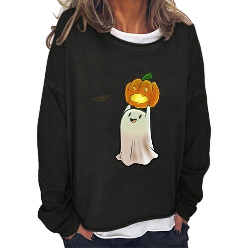 Women's Pullover Basic Casual Halloween Print Green Black Khaki Graphic Pumpkin Halloween Loose Fit Halloween Crew Neck Long Sleeve S M L XL XXL 3XL
Women's Pullover Basic Casual Halloween Print Green Black Khaki Graphic Pumpkin Halloween Loose Fit Halloween Crew Neck Long Sleeve S M L XL XXL 3XL