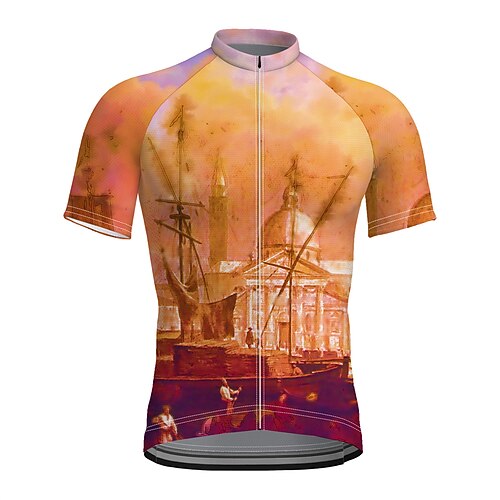 21Grams Men's Cycling Jersey Short Sleeve Bike Top with 3 Rear Pockets Mountain Bike MTB Road Bike Cycling Breathable Quick Dry Moisture Wicking Reflective Strips Orange Graphic Polyester Spandex
21Grams Men's Cycling Jersey Short Sleeve Bike Top with 3 Rear Pockets Mountain Bike MTB Road Bike Cycling Breathable Quick Dry Moisture Wicking Reflective Strips Orange Graphic Polyester Spandex