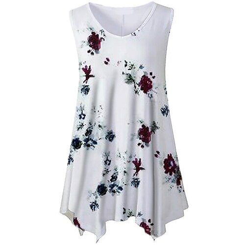 Women's Plus Size Tops Tank Top Floral Print Sleeveless Crewneck Streetwear Daily Holiday Cotton Spandex Jersey Spring Summer White
Women's Plus Size Tops Tank Top Floral Print Sleeveless Crewneck Streetwear Daily Holiday Cotton Spandex Jersey Spring Summer White