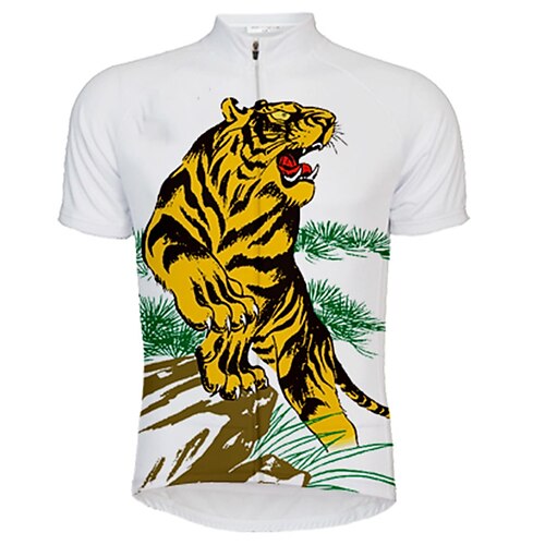 21Grams Men's Cycling Jersey Short Sleeve Bike Top with 3 Rear Pockets Mountain Bike MTB Road Bike Cycling Breathable Quick Dry Moisture Wicking Reflective Strips White Tiger Polyester Spandex Sports
21Grams Men's Cycling Jersey Short Sleeve Bike Top with 3 Rear Pockets Mountain Bike MTB Road Bike Cycling Breathable Quick Dry Moisture Wicking Reflective Strips White Tiger Polyester Spandex Sports