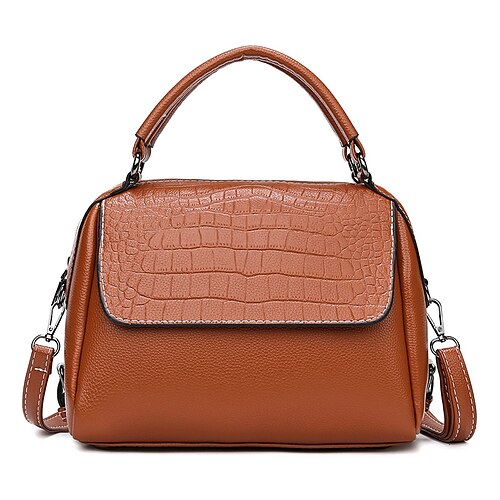 Women's Top Handle Bag PU Leather Zipper Solid Color Going out Black Khaki Red Brown
Women's Top Handle Bag PU Leather Zipper Solid Color Going out Black Khaki Red Brown