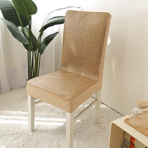 Stretch-Essstuhlbezug, Schonbezug, Sitzbezug für Esszimmer, Bankett, Heimdekoration, maschinenwaschbar
Stretch-Essstuhlbezug, Schonbezug, Sitzbezug für Esszimmer, Bankett, Heimdekoration, maschinenwaschbar