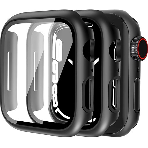 2 Pack Hard PC Case Compatible with iWatch Series 7 / SE / 6/5/4/3/2/1 with Tempered Glass Screen Protector Full Coverage Touch Sensitive Ultra-Thin HD Bumper Protective Cover
2 Pack Hard PC Case Compatible with iWatch Series 7 / SE / 6/5/4/3/2/1 with Tempered Glass Screen Protector Full Coverage Touch Sensitive Ultra-Thin HD Bumper Protective Cover
