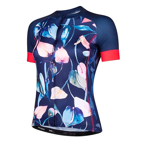21Grams Women's Short Sleeve Cycling Jersey Bike Top with 3 Rear Pockets Mountain Bike MTB Road Bike Cycling Breathable Quick Dry Moisture Wicking Dark Navy Floral Botanical Spandex Polyester Sports
21Grams Women's Short Sleeve Cycling Jersey Bike Top with 3 Rear Pockets Mountain Bike MTB Road Bike Cycling Breathable Quick Dry Moisture Wicking Dark Navy Floral Botanical Spandex Polyester Sports