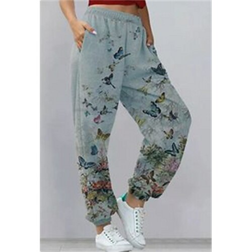 Women's Casual / Sporty Athleisure Jogger Sweatpants Elastic Drawstring Design Print Full Length Pants Leisure Sports Weekend Micro-elastic Butterfly Flower / Floral Comfort Mid Waist Green S M L XL
Women's Casual / Sporty Athleisure Jogger Sweatpants Elastic Drawstring Design Print Full Length Pants Leisure Sports Weekend Micro-elastic Butterfly Flower / Floral Comfort Mid Waist Green S M L XL
