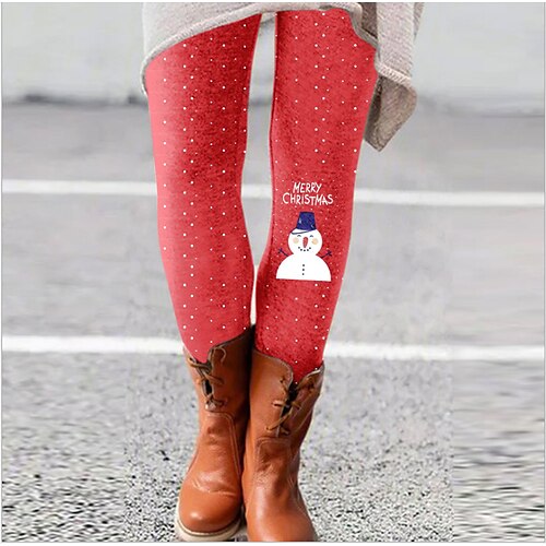 Women's Tights Leggings Black / White Red Grey Mid Waist Fashion Christmas Gifts Casual Print Micro-elastic Full Length Comfort Santa Claus S M L XL XXL / Slim
Women's Tights Leggings Black / White Red Grey Mid Waist Fashion Christmas Gifts Casual Print Micro-elastic Full Length Comfort Santa Claus S M L XL XXL / Slim