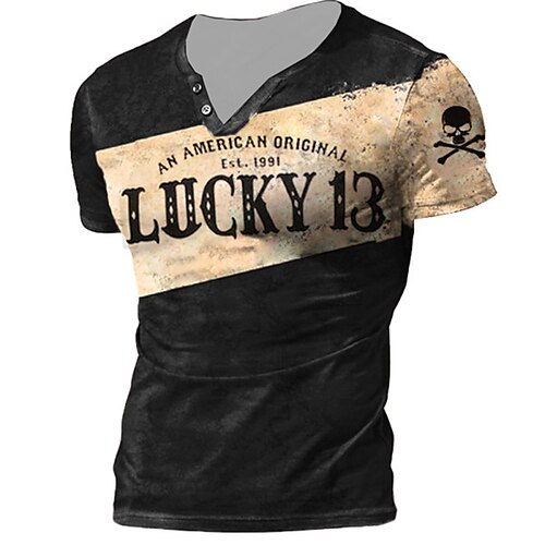 Men's Unisex T shirt Tee 3D Print Color Block Graphic Prints Letter V Neck Street Daily Button-Down Print Short Sleeve Tops Designer Casual Fashion Big and Tall Black / Summer
Men's Unisex T shirt Tee 3D Print Color Block Graphic Prints Letter V Neck Street Daily Button-Down Print Short Sleeve Tops Designer Casual Fashion Big and Tall Black / Summer