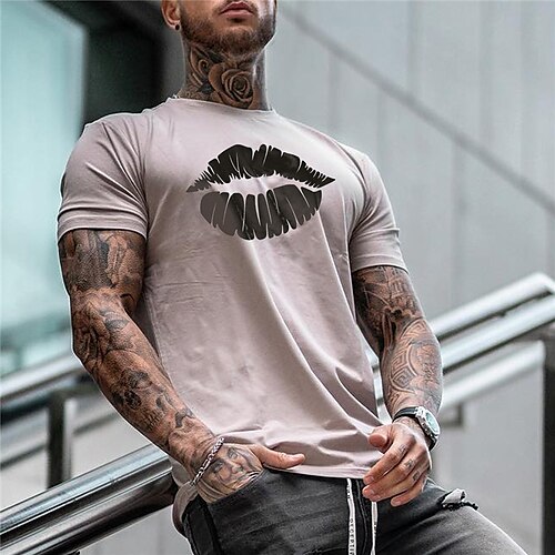 Men's Unisex T shirt Tee Hot Stamping Graphic Prints Mouth Crew Neck Street Daily Print Short Sleeve Tops Designer Casual Big and Tall Sports Pink / Summer / Summer
Men's Unisex T shirt Tee Hot Stamping Graphic Prints Mouth Crew Neck Street Daily Print Short Sleeve Tops Designer Casual Big and Tall Sports Pink / Summer / Summer