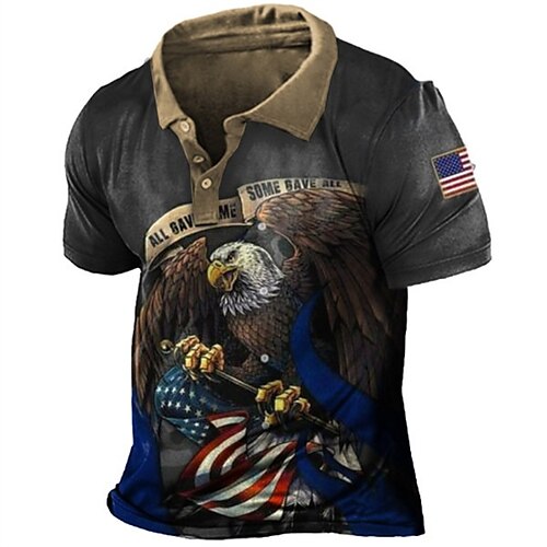 Men's Collar Polo Shirt Golf Shirt Graphic National Flag Turndown Black / Gray Blue Red Black 3D Print Street Daily Short Sleeve 3D Button-Down Clothing Apparel Fashion Casual Breathable Comfortable
Men's Collar Polo Shirt Golf Shirt Graphic National Flag Turndown Black / Gray Blue Red Black 3D Print Street Daily Short Sleeve 3D Button-Down Clothing Apparel Fashion Casual Breathable Comfortable