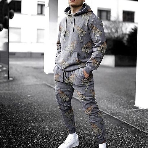 Men's Tracksuit Hoodies Set Green Yellow Orange Gray Hooded Graphic Optical Illusion 2 Piece Print Sports & Outdoor Casual Sports 3D Print Basic Streetwear Sportswear Fall Spring Clothing Apparel
Men's Tracksuit Hoodies Set Green Yellow Orange Gray Hooded Graphic Optical Illusion 2 Piece Print Sports & Outdoor Casual Sports 3D Print Basic Streetwear Sportswear Fall Spring Clothing Apparel
