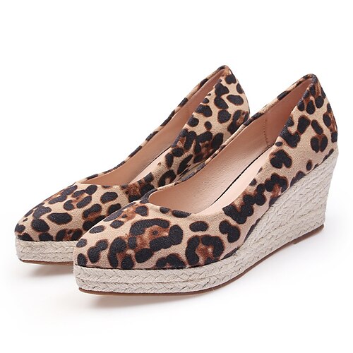 Women's Heels Espadrilles Wedge Heel Closed Toe Elegant Casual Daily Office PU Leather Loafer Fall Spring Solid Colored Leopard Almond Rosy Pink Coffee
Women's Heels Espadrilles Wedge Heel Closed Toe Elegant Casual Daily Office PU Leather Loafer Fall Spring Solid Colored Leopard Almond Rosy Pink Coffee