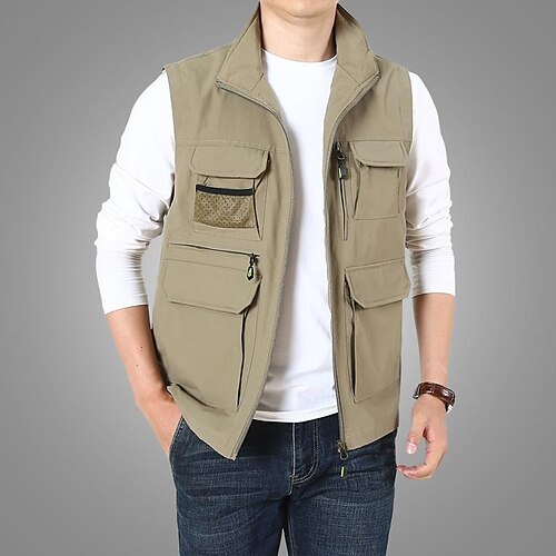 Herre Fluevest Vest til turbruk Topper Utendørs Pustende Hurtigtørkende Multi Pocket Kakifarget Navyblå Militærgrønn Fisking Klatring Camping / fotturer / grotting
Herre Fluevest Vest til turbruk Topper Utendørs Pustende Hurtigtørkende Multi Pocket Kakifarget Navyblå Militærgrønn Fisking Klatring Camping / fotturer / grotting