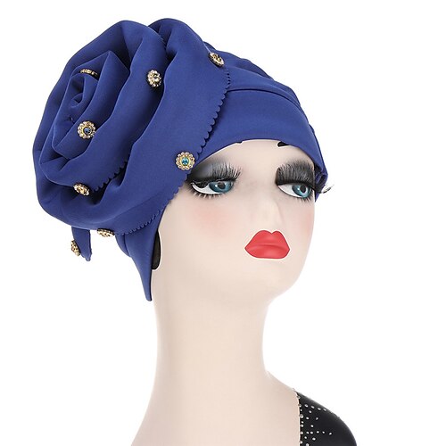 7 Colors with Beaded Nail Drill Decorate Muslim Lady Hand-Cut Large Flower Flanging Solid Color Turban Hat Muslim Femme Wrap Head Cap
7 Colors with Beaded Nail Drill Decorate Muslim Lady Hand-Cut Large Flower Flanging Solid Color Turban Hat Muslim Femme Wrap Head Cap