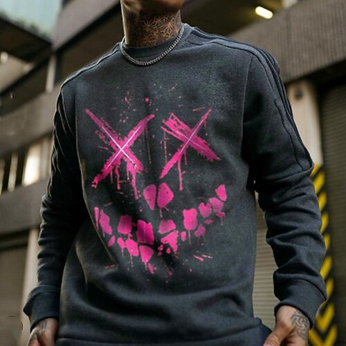 Men's Sweatshirt Pullover Graphic Patterned Print Daily Holiday Going out Hot Stamping Casual Streetwear Hoodies Sweatshirts Black
Men's Sweatshirt Pullover Graphic Patterned Print Daily Holiday Going out Hot Stamping Casual Streetwear Hoodies Sweatshirts Black