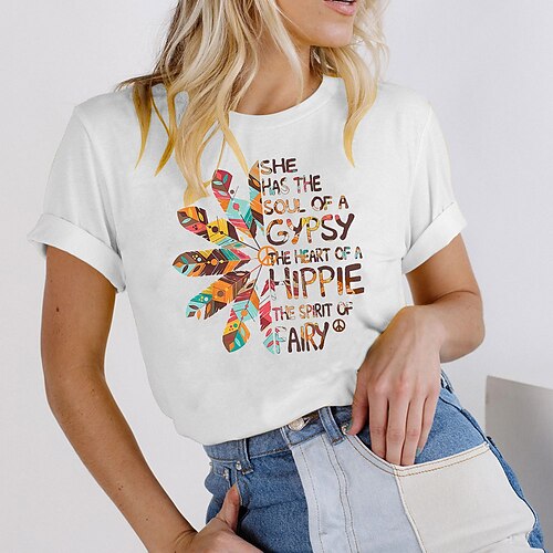 Women's T shirt Tee Basic Print Letter Basic Round Neck T-shirt Sleeve Standard Summer pea green Dark Red Pink Dark Green Dark Blue
Women's T shirt Tee Basic Print Letter Basic Round Neck T-shirt Sleeve Standard Summer pea green Dark Red Pink Dark Green Dark Blue