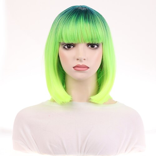Synthetic Wig Straight With Bangs Machine Made Wig Short A1 Synthetic Hair Women's Soft Classic Easy to Carry Green Ombre / Daily Wear / Party / Evening
Synthetic Wig Straight With Bangs Machine Made Wig Short A1 Synthetic Hair Women's Soft Classic Easy to Carry Green Ombre / Daily Wear / Party / Evening