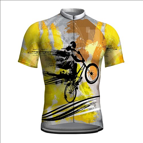 21Grams Men's Cycling Jersey Short Sleeve Bike Jacket Tracksuit Jersey with 3 Rear Pockets Mountain Bike MTB Road Bike Cycling Cycling Breathable Quick Dry Reflective Strips Yellow Graphic Animal
21Grams Men's Cycling Jersey Short Sleeve Bike Jacket Tracksuit Jersey with 3 Rear Pockets Mountain Bike MTB Road Bike Cycling Cycling Breathable Quick Dry Reflective Strips Yellow Graphic Animal