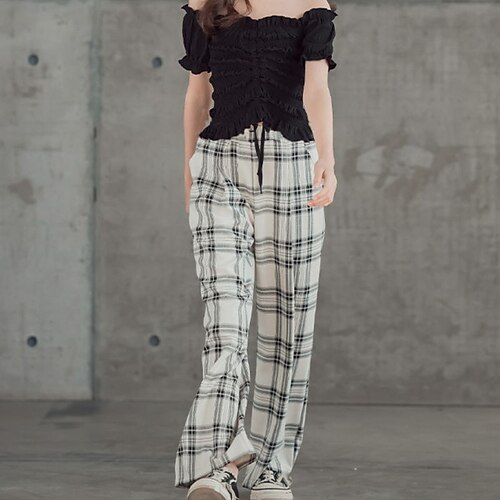 Kids Girls' T-shirt Pants Clothing Set 2 Pieces Short Sleeve Black Plaid Patchwork Vacation Active Daily 4-12 Years
Kids Girls' T-shirt Pants Clothing Set 2 Pieces Short Sleeve Black Plaid Patchwork Vacation Active Daily 4-12 Years