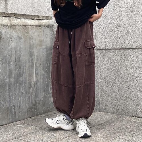 Women's Cargo Pants Pants Trousers Cotton Blend Coffee Black Mid Waist Fashion Casual Weekend Baggy Micro-elastic Full Length Comfort Plain M L XL / Loose Fit
Women's Cargo Pants Pants Trousers Cotton Blend Coffee Black Mid Waist Fashion Casual Weekend Baggy Micro-elastic Full Length Comfort Plain M L XL / Loose Fit