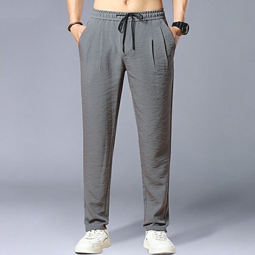 Men's Trousers Casual Pants Drawstring Elastic Waist Straight Leg Solid Color Comfort Breathable Casual Daily Streetwear Cotton Blend Sports Fashion Blue Grey Micro-elastic / Elasticity
Men's Trousers Casual Pants Drawstring Elastic Waist Straight Leg Solid Color Comfort Breathable Casual Daily Streetwear Cotton Blend Sports Fashion Blue Grey Micro-elastic / Elasticity