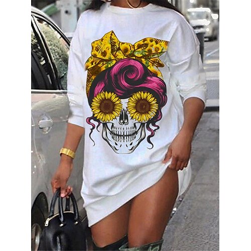 Women's Shift Dress Short Mini Dress White Long Sleeve Floral Print Fall Spring Crew Neck Casual Fashion 2022 S M L XL XXL 3XL
Women's Shift Dress Short Mini Dress White Long Sleeve Floral Print Fall Spring Crew Neck Casual Fashion 2022 S M L XL XXL 3XL