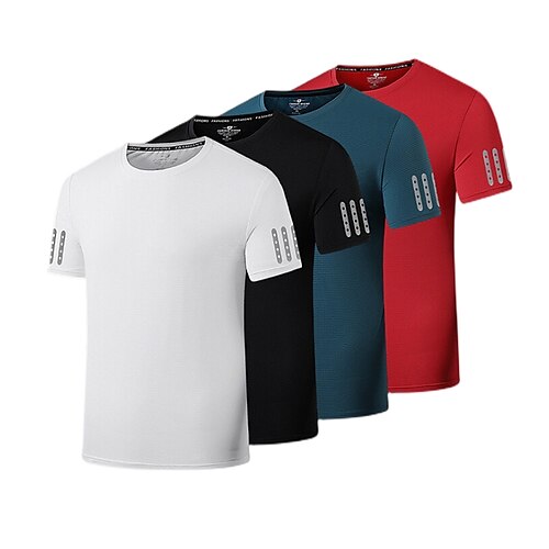 Men's Running Shirt Classic Short Sleeve Jersey Athleisure Breathable Quick Dry Soft Running Jogging Cycling Sportswear Activewear Striped Black Red Blue
Men's Running Shirt Classic Short Sleeve Jersey Athleisure Breathable Quick Dry Soft Running Jogging Cycling Sportswear Activewear Striped Black Red Blue