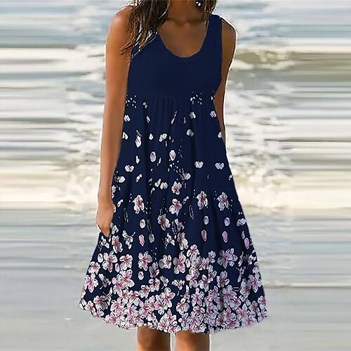 Mujer Vestido informal Vestido de cambio Vestido de verano Azul Marino Sin Mangas Floral Bolsillo Primavera Verano Escote en U 2022 S M L XL XXL 3XL
Mujer Vestido informal Vestido de cambio Vestido de verano Azul Marino Sin Mangas Floral Bolsillo Primavera Verano Escote en U 2022 S M L XL XXL 3XL