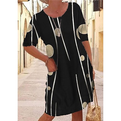 Women's Casual Dress Shift Dress Mini Dress Black Yellow White Half Sleeve Geometric Pocket Fall Spring Autumn Crew Neck Fashion 2022 XS S M L XL XXL 3XL 4XL 5XL 6XL
Women's Casual Dress Shift Dress Mini Dress Black Yellow White Half Sleeve Geometric Pocket Fall Spring Autumn Crew Neck Fashion 2022 XS S M L XL XXL 3XL 4XL 5XL 6XL
