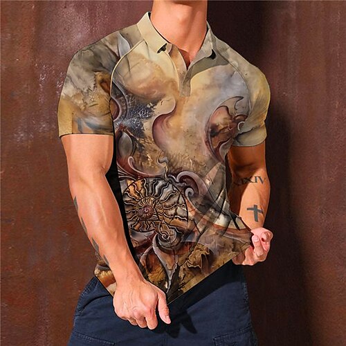 Men's Collar Polo Shirt Golf Shirt Graphic Turndown Yellow 3D Print Outdoor Casual Short Sleeve Print Clothing Apparel Fashion Designer Casual Comfortable / Sports
Men's Collar Polo Shirt Golf Shirt Graphic Turndown Yellow 3D Print Outdoor Casual Short Sleeve Print Clothing Apparel Fashion Designer Casual Comfortable / Sports