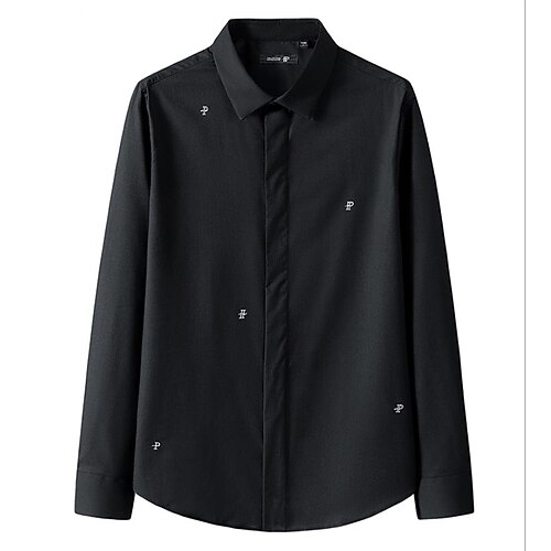 Men's Shirt Solid Color Classic Collar Casual Work Embroidered Long Sleeve Tops Business White Black Coffee
Men's Shirt Solid Color Classic Collar Casual Work Embroidered Long Sleeve Tops Business White Black Coffee